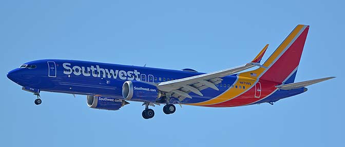Southwest Boeing 737-8 Max N8708Q, Phoenix Sky Harbor, October 10, 2017